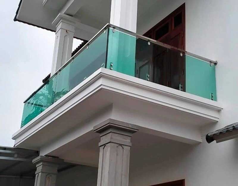 mẫu lan can kính cường lực