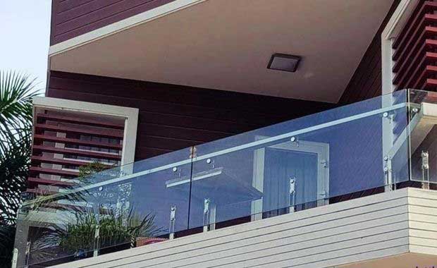 mẫu lan can kính cường lực