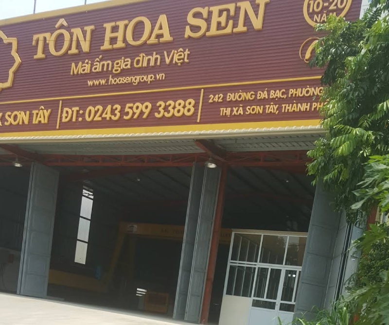 Cửa hàng tôn Hoa Sen khu vực Sơn Tây