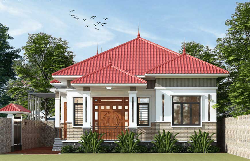 Mái thái tôn đỏ nổi bật